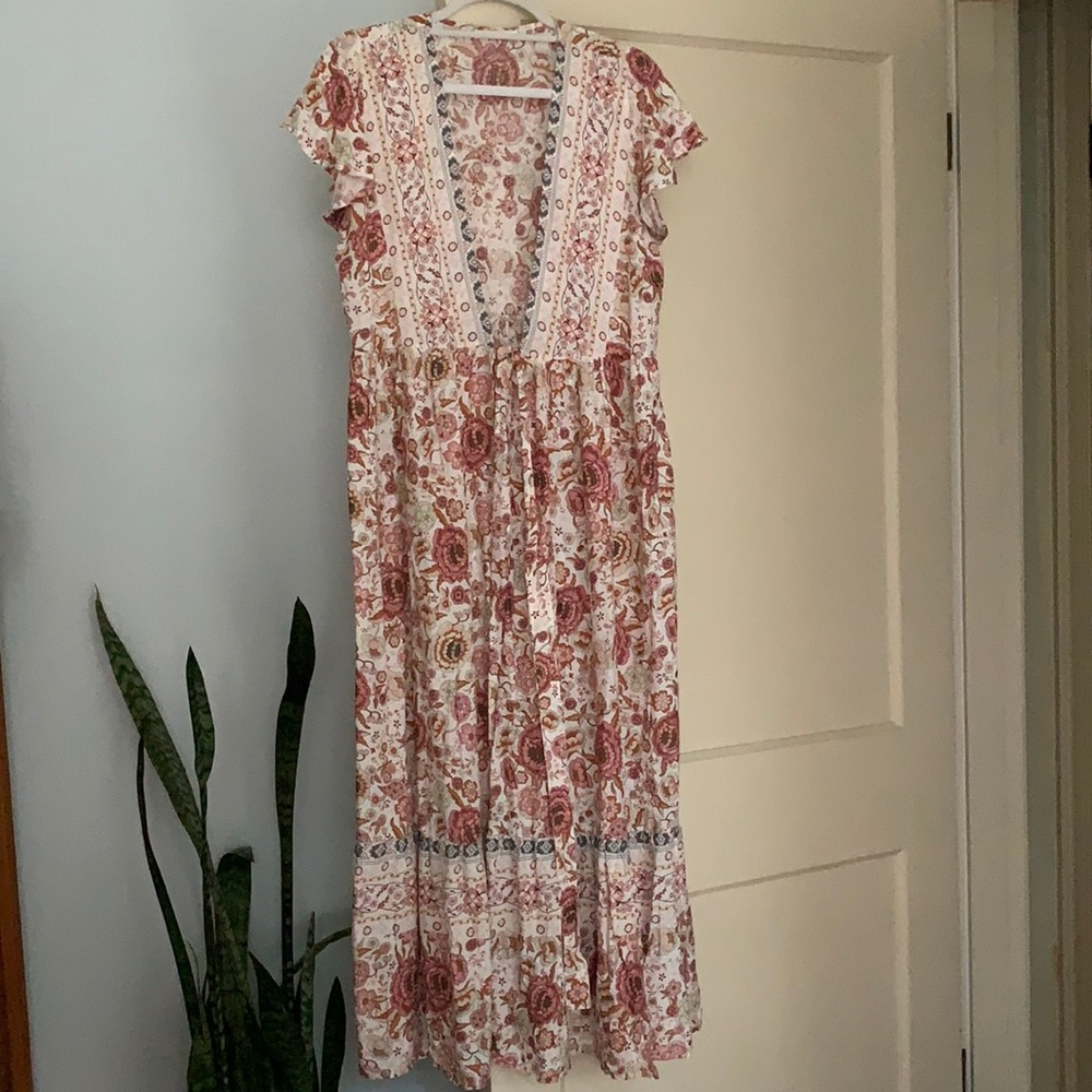 R. Vivimos Floral Maxi Wrap Dress, Multicolor